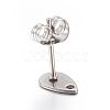 Non-Tarnish 304 Stainless Steel Stud Earring Findings STAS-L211-05A-P-2