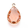 Transparent Glass Pendants KK-N283-02G-G-1