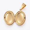 Ion Plating(IP) 304 Stainless Steel Locket Pendants STAS-H389-28G-2