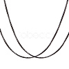 2Pcs Stainless Steel Punk Box Chain Necklaces for Men NJEW-LP0001-15EB-1