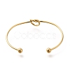 Ion Plating(IP) 304 Stainless Steel Knot Cuff Bangles for Women BJEW-M233-04G-3
