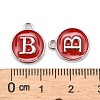 Platinum Plated Alloy Enamel Charms ENAM-S118-03B-P-3