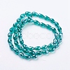 Electroplate Glass Beads Strands EGLA-R008-15x10mm-M-2