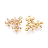 Brass Micro Pave Cubic Zirconia Pendants KK-N263-43G-2