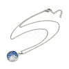 Brass with Enamel Pendant Necklaces LS-NJEW-Z088-04P-2
