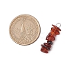 3Pcs Natural Amethyst & Garnet & Obsidian Chip Beaded Constellation Pendants PALLOY-JF03043-08-2