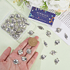 50Pcs 5 Styles Tibetan Style Sport Ball Alloy Connector Charms TIBE-SC0001-95-3