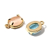 Oval Brass Charms KK-D024-01G-2