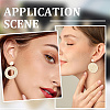 4 Pairs 4 Styles Rattan Dangle Stud Earrings EJEW-SP0001-16B-4