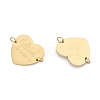 304 Stainless Steel Heart Connector Charms STAS-P396-03B-G-2
