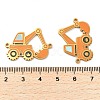 304 Stainless Steel Enamel Connector Charms STAS-L022-018G-01-3