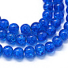 Baking Paint Transparent Crackle Glass Round Bead Strands DGLA-Q018-10mm-69-1