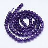 Natural Amethyst Round Bead Strands G-M212-12mm-01B-2