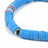 Handmade Polymer Clay Heishi Beads Stretch Bracelets BJEW-JB05304-3
