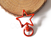 Spray Painted Alloy Swivel Snap Hooks Clasps KEYC-PW0001-01E-1