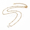 (Jewelry Parties Factory Sale)Natural Shell Initial Pendant Necklaces NJEW-JN03298-06-3