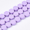 Spray Painted Non-magnetic Synthetic Hematite Beads Strands G-T116-03B-09-1