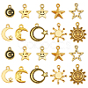 100Pcs 10 Style Tibetan Style Alloy Pendants FIND-FH0008-21-1