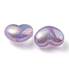 UV Plating Rainbow Iridescent Imitation Jelly Acrylic Beads OACR-C007-08A-2