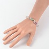 Chips Natural Fluorite Beaded Stretch Bracelets BJEW-JB02131-03-3