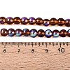 Transparent Electroplate Glass Beads Strands EGLA-Q132-6MM-01A-05-4
