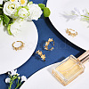 4Pcs 304 Stainless Steel Flower Open Cuff Ring Findings STAS-ME0003-07-5