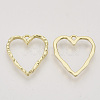 Rack Plating Alloy Open Back Bezel Pendants PALLOY-N150-36-2