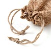Polyester Imitation Burlap Packing Pouches Drawstring Bags ABAG-R005-9x7-M-4
