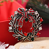 Christmas Theme Zinc Alloy Rhinestone Brooches for Backpack Clothes LS-LK8386-24-1