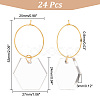 Transparent Acrylic Hexagon Wine Glass Charms AJEW-AB00113-2