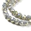 Round Full Rainbow Plated Faceted(32 Facets) Electroplate Glass Beads Strands X-EGLA-J130-FR16-2