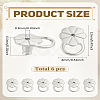 6Pcs Brass Ear Nuts KK-LP0004-01P-2