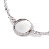 Tarnish Resistant 304 Stainless Steel Satellite Chain Bracelet Makings BJEW-JB10587-01-3