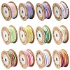 4 Rolls 4 Colors Segment Dyed Macrame Cotton Cord OCOR-YW0001-27B-2