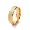 Textured 201 Stainless Steel Flat Finger Ring for Women RJEW-I089-36G-1