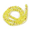 Transparent Electroplate Glass Beads Strands GLAA-Q099-C01-05-1-2