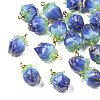 Handmade Epoxy Resin Flower Pendants X-KY-S163-103A-1