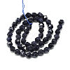 Synthetic Blue Goldstone Beads Strands X-G-S149-11-8mm-2
