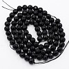 Black Stone Beads Strands G-I087-8mm-2