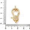 Brass Micro Pave Clear Cubic Zirconia Lobster Claw Clasps CU-CBA2907-15G-3