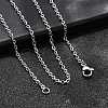 Non-Tarnish 304 Stainless Steel Cable Chain Necklace for Men Women X-STAS-L164A-01P-B-4