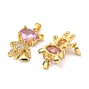Brass Micro Pave Cubic Zirconia Pendants KK-G533-14G-02-2