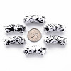 Opaque Spray Painted Acrylic Beads MACR-S372-001F-B04-3
