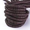 Flat Round Handmade Polymer Clay Bead Spacers CLAY-R067-4.0mm-38-4