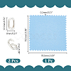 2Pcs Oval Spring Gate Rings FIND-UN0003-34B-3