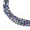 Electroplate Transparent Glass Beads Strands EGLA-N002-28-C06-2
