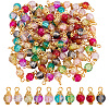 120Pcs Glass Pendant PALLOY-HY00005-1