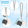 Cat & Paw Print Alloy Enamel Mobile Straps HJEW-AB00588-2