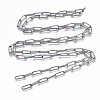 Ion Plating(IP) 304 Stainless Steel Textured Paperclip Chains CHS-S006-JN954-3-3