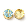 Rack Plating Brass Enamel Beads ENAM-D044-04G-05-1